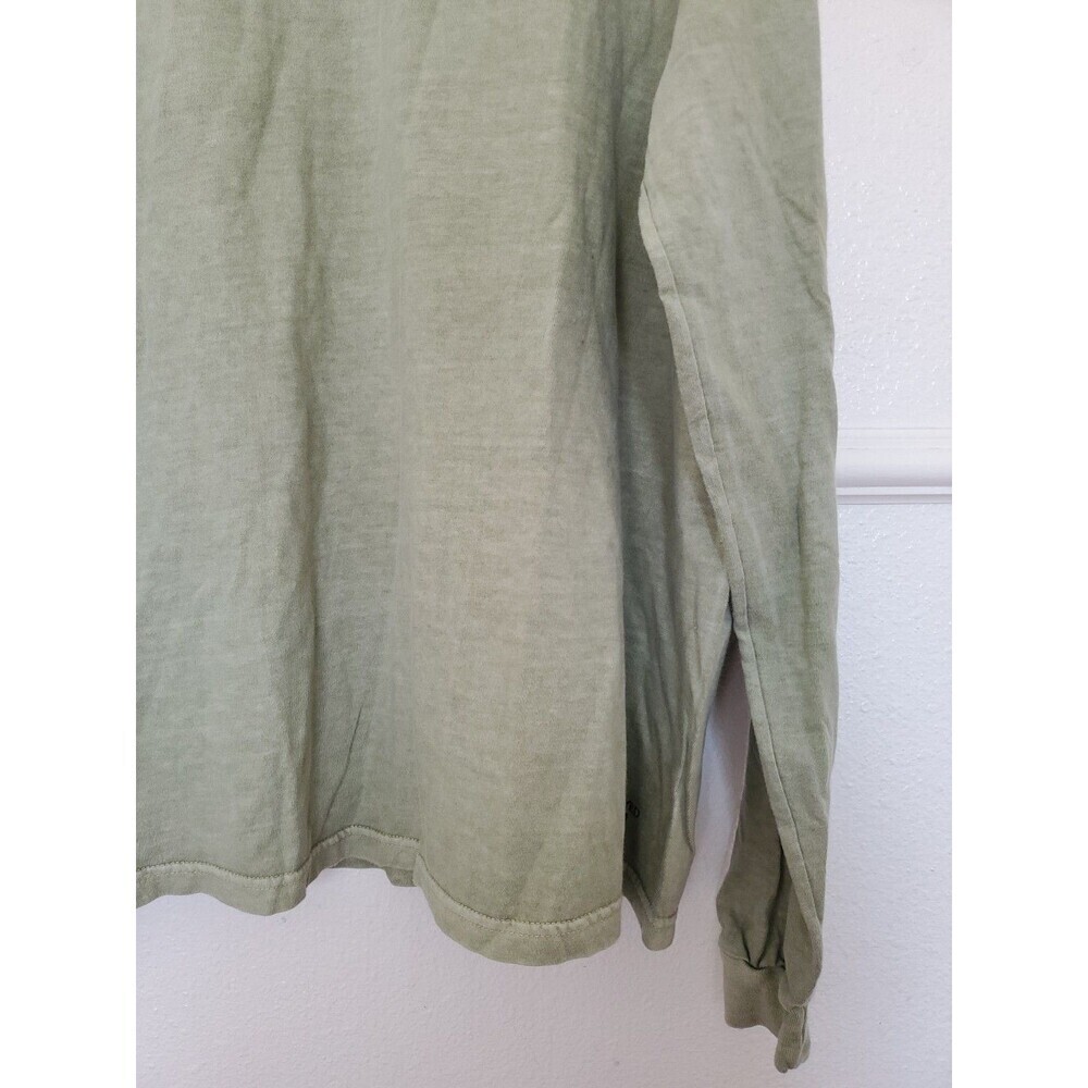 Crazy Shirts Hemp Dyed Jeep Shirt Long Sleeves Mens Sz L Green Front Back Print - Picture 3 of 16